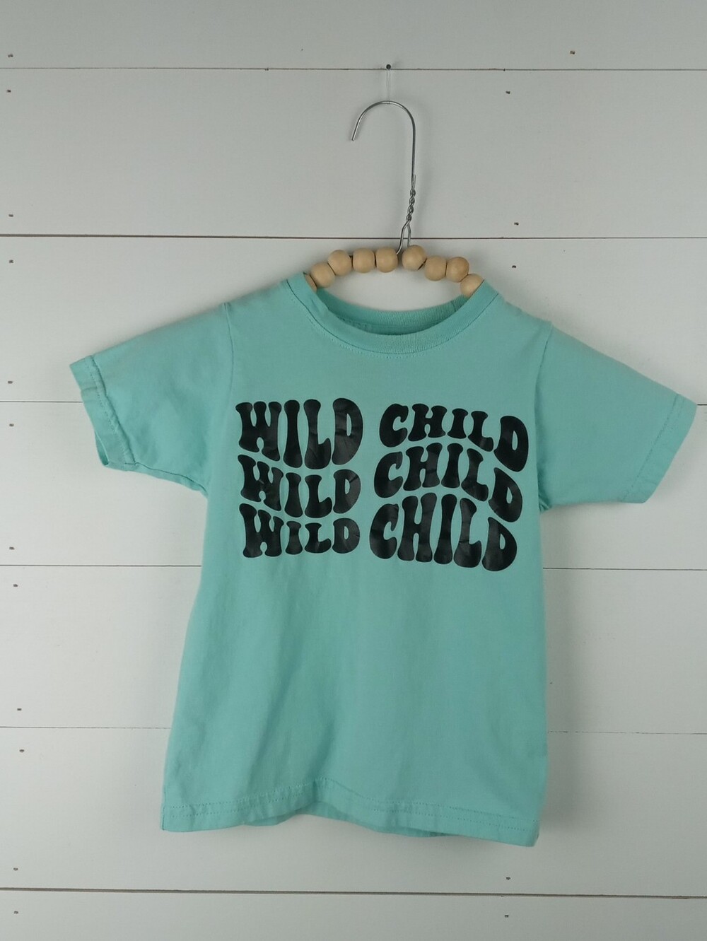 Olive Loves Apple boys size 3T mint green wild child crewneck tshirt
